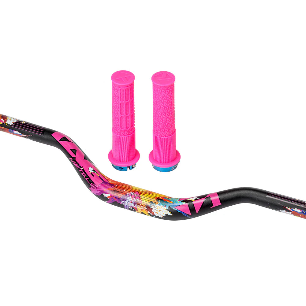 TAG Metals T1 Aluminum 35mm Handlebar - LTD Grip Combo - Black Splatter