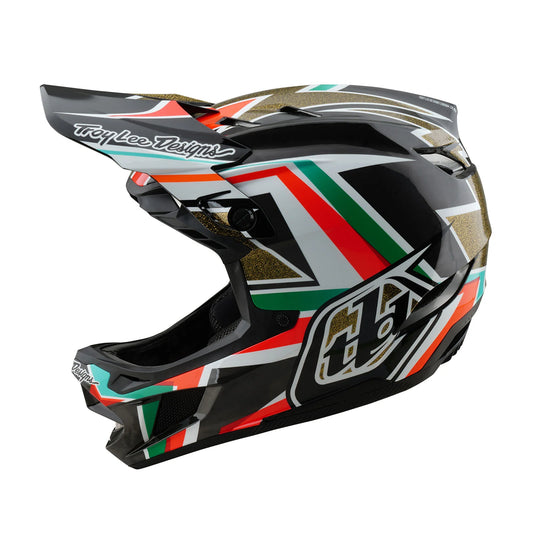 Troy Lee Designs D4 Carbon Full Face Helmet - Frames - Black-Gold