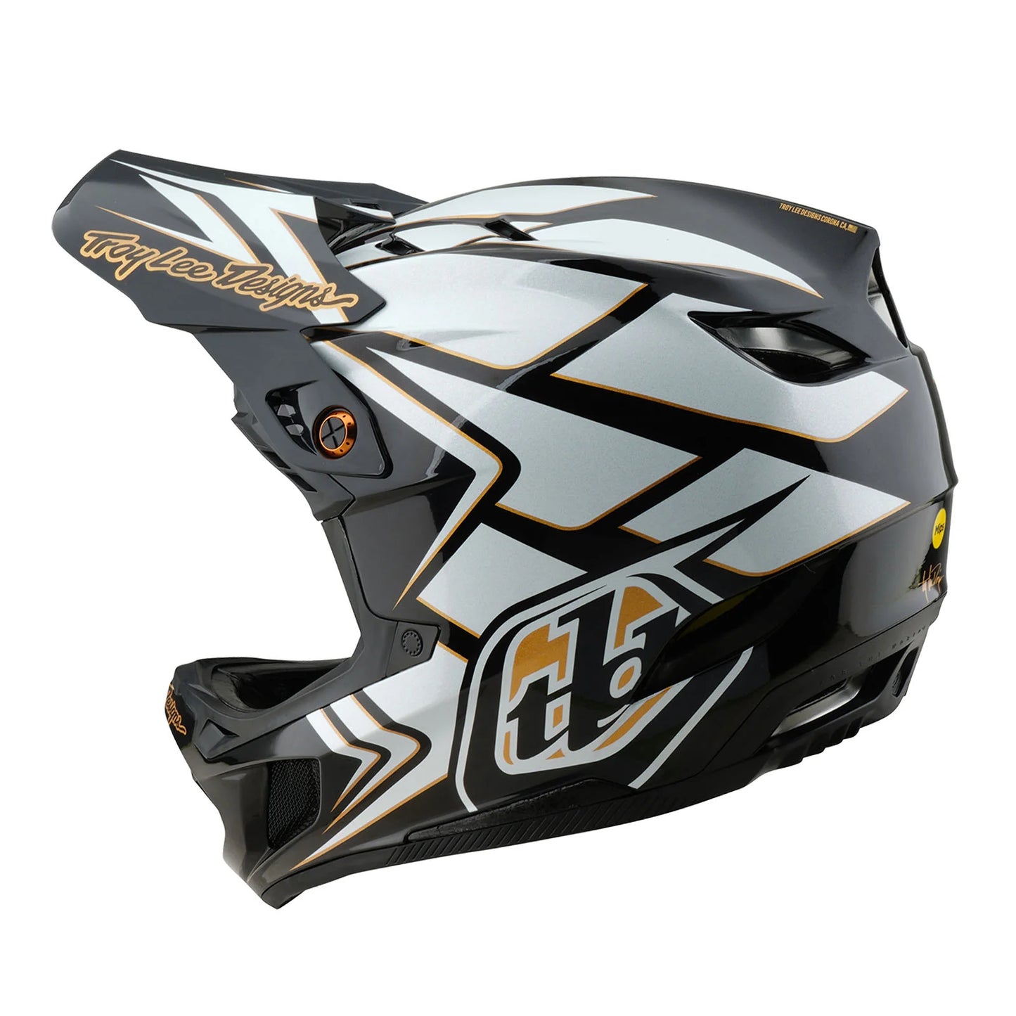 Troy Lee Designs D4 Composite Full Face Helmet - Ghostwing - White