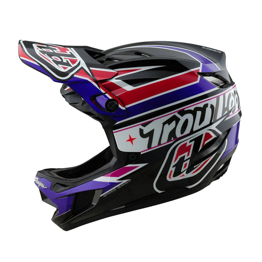 Troy Lee Designs D4 Polyacrylite Full Face Helmet - Linear - Black