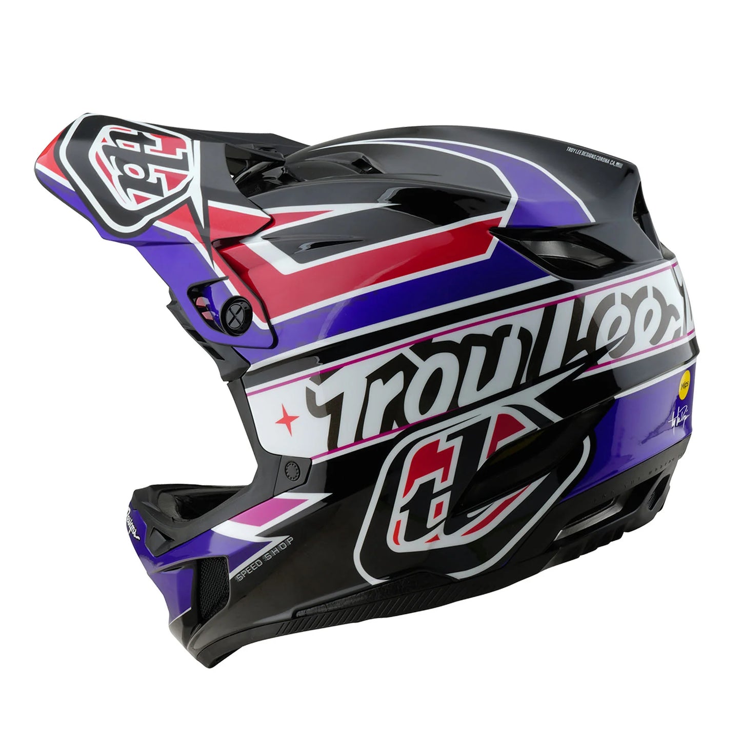 Troy Lee Designs D4 Polyacrylite Full Face Helmet - Linear - Black