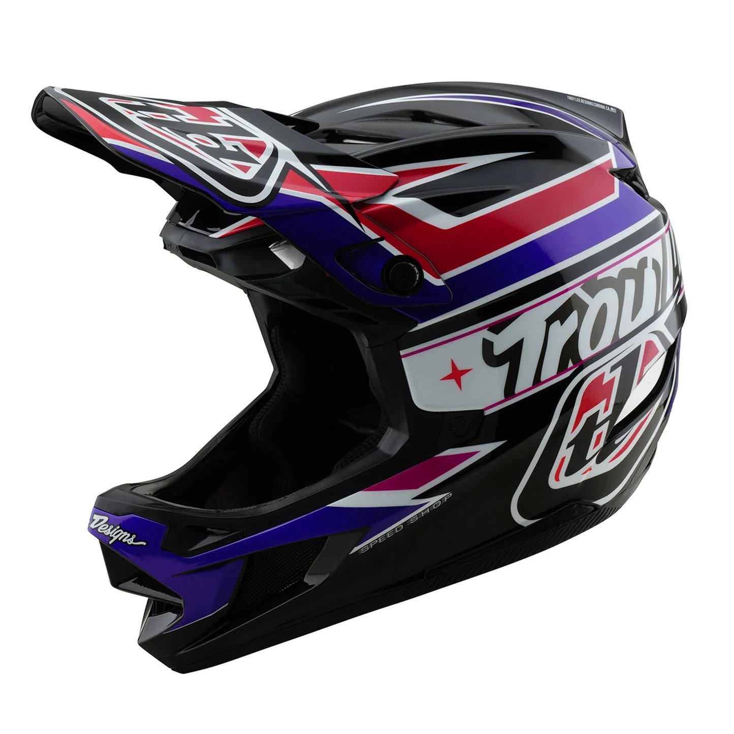 Troy Lee Designs D4 Polyacrylite Full Face Helmet - Linear - Black