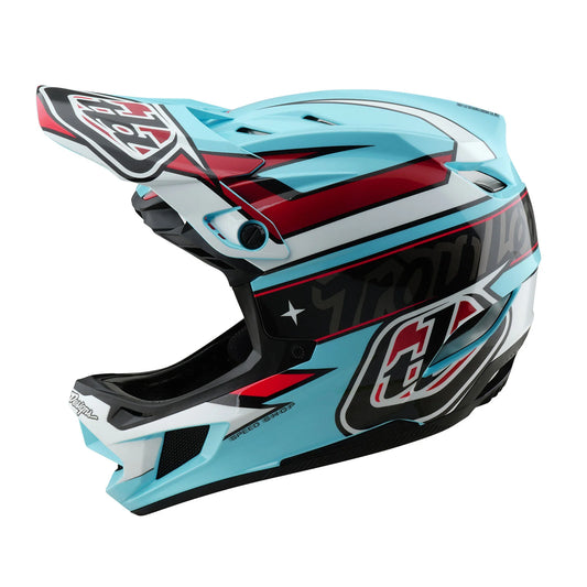 Troy Lee Designs D4 Polyacrylite Full Face Helmet - Linear - Blue