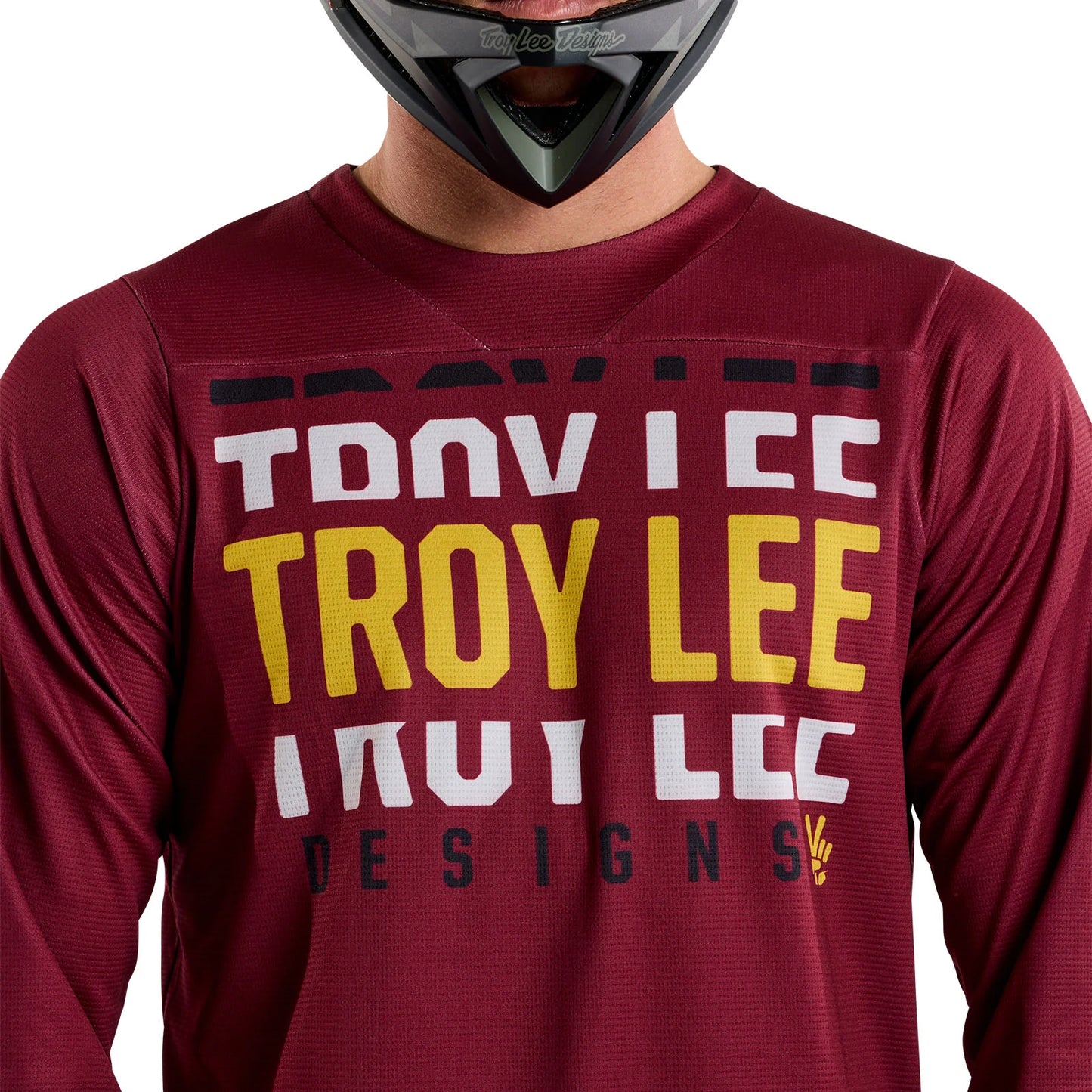 Troy Lee Designs Ruckus 3/4 Sleeve MTB Jersey - Spun - Oxblood
