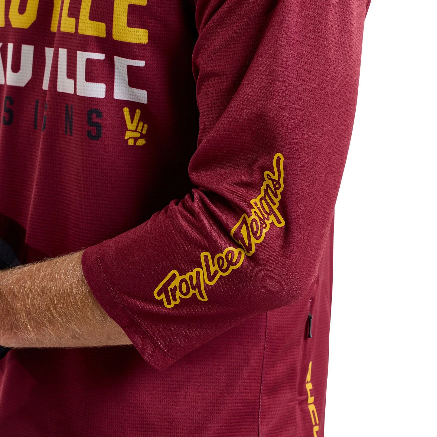 Troy Lee Designs Ruckus 3/4 Sleeve MTB Jersey - Spun - Oxblood