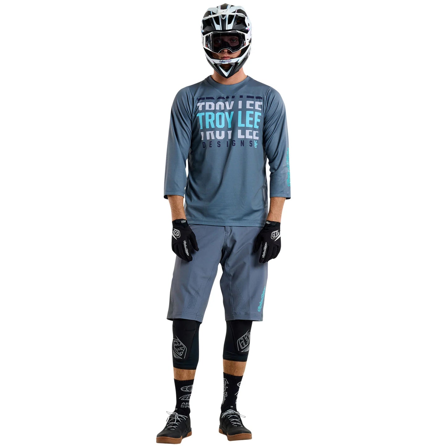 Troy Lee Designs Ruckus 3/4 Sleeve MTB Jersey - Spun - Steel Blue
