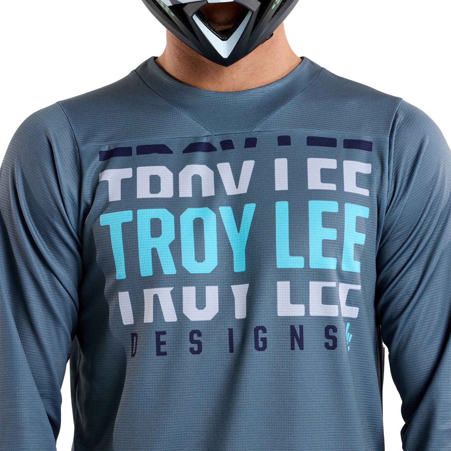 Troy Lee Designs Ruckus 3/4 Sleeve MTB Jersey - Spun - Steel Blue