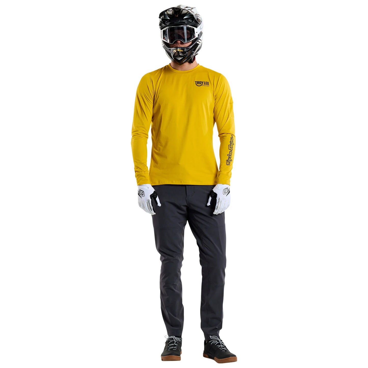 Troy Lee Designs Ruckus Long Sleeve Ride Tee - Eyez - Safron