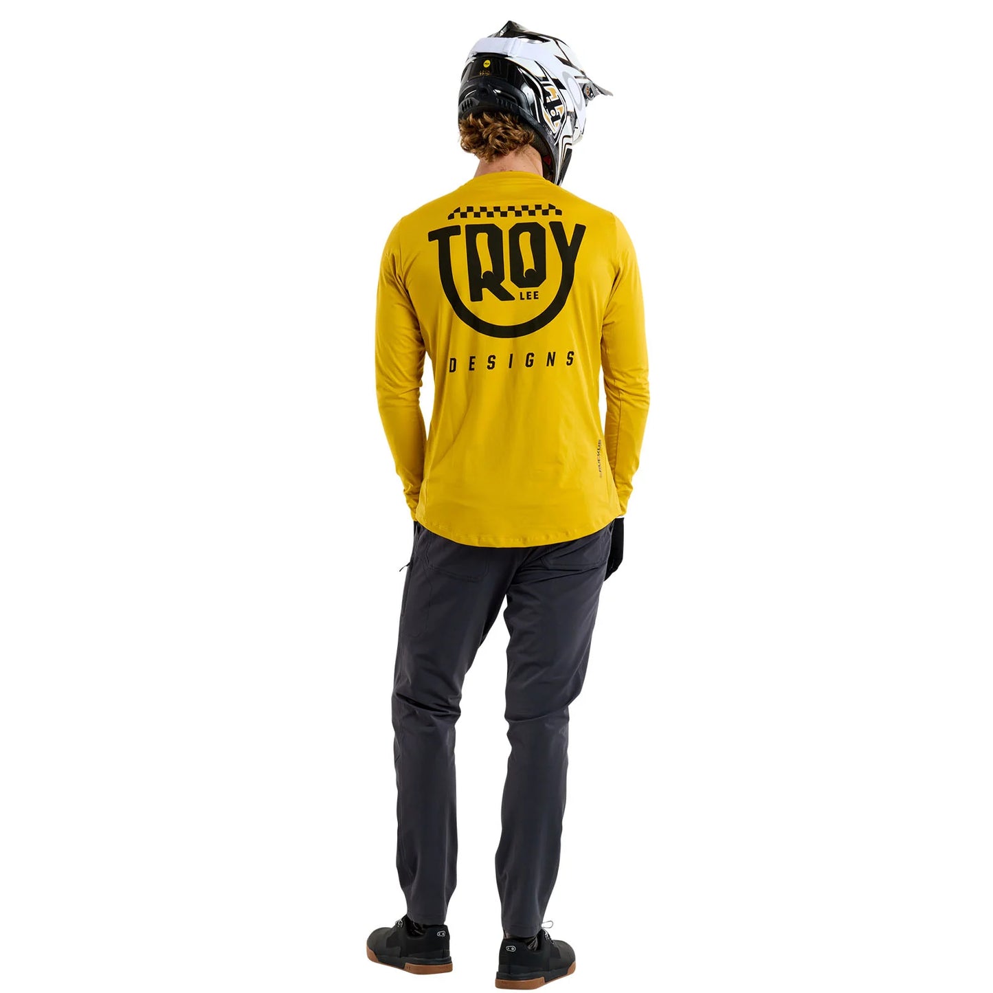 Troy Lee Designs Ruckus Long Sleeve Ride Tee - Eyez - Safron