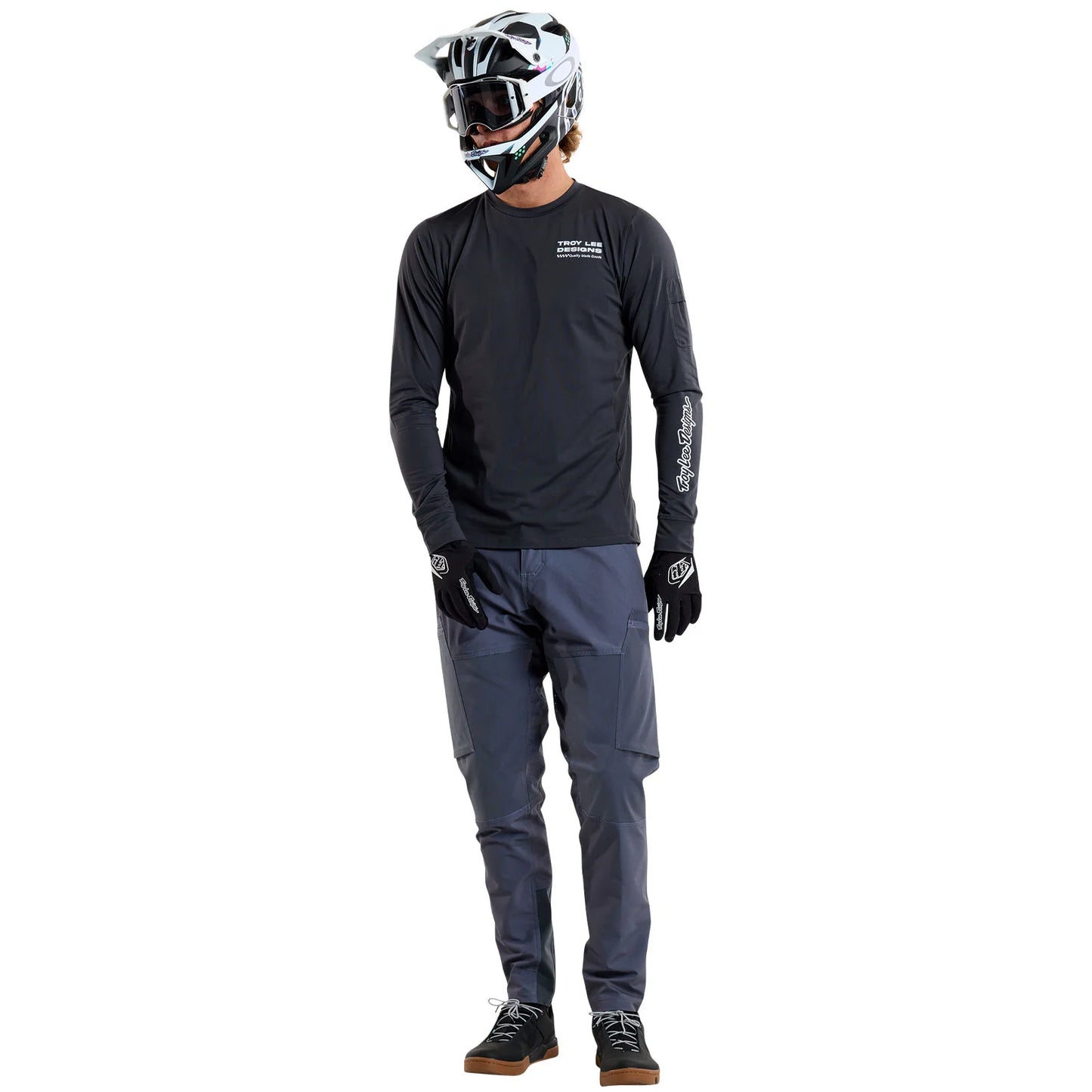 Troy Lee Designs Ruckus Long Sleeve Ride Tee - Factory - Carbon
