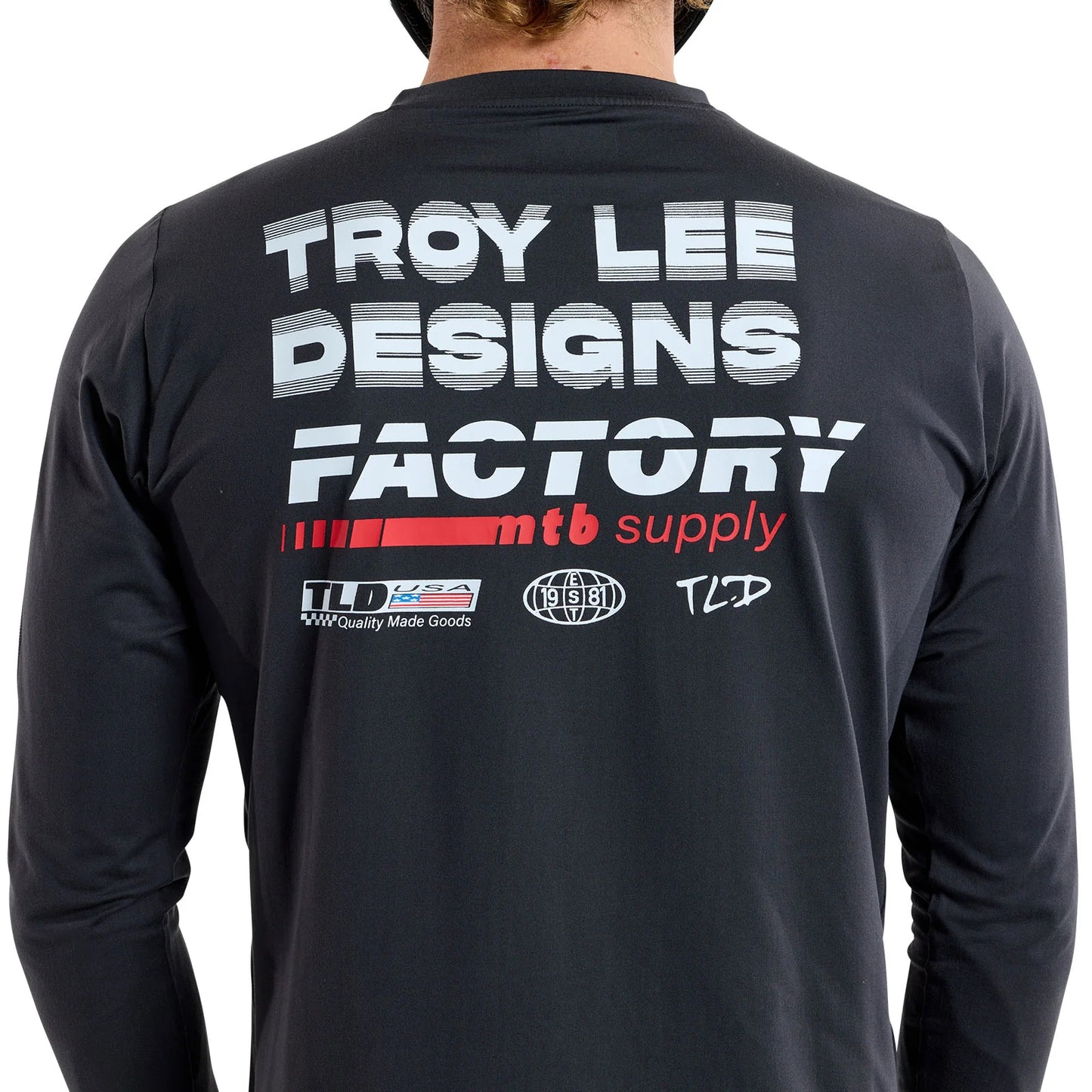 Troy Lee Designs Ruckus Long Sleeve Ride Tee - Factory - Carbon