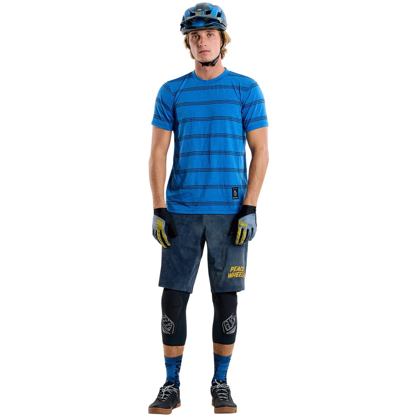 Troy Lee Designs Skyline Short Sleeve Ride Tee - Washed Out - Cobalt
