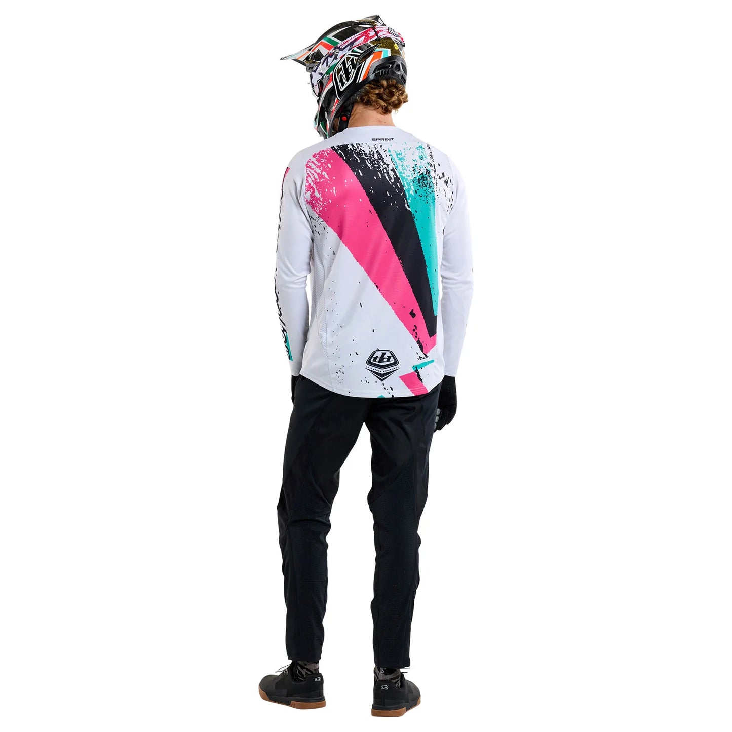 Troy Lee Designs Sprint Long Sleeve MTB Jersey - Full Pull - Chalk