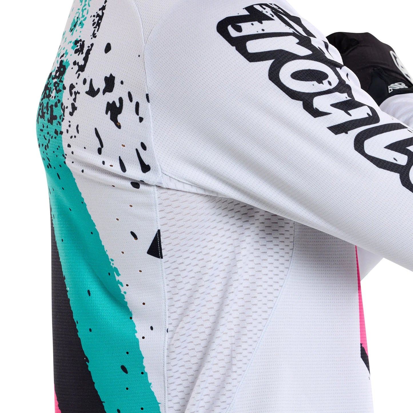 Troy Lee Designs Sprint Long Sleeve MTB Jersey - Full Pull - Chalk
