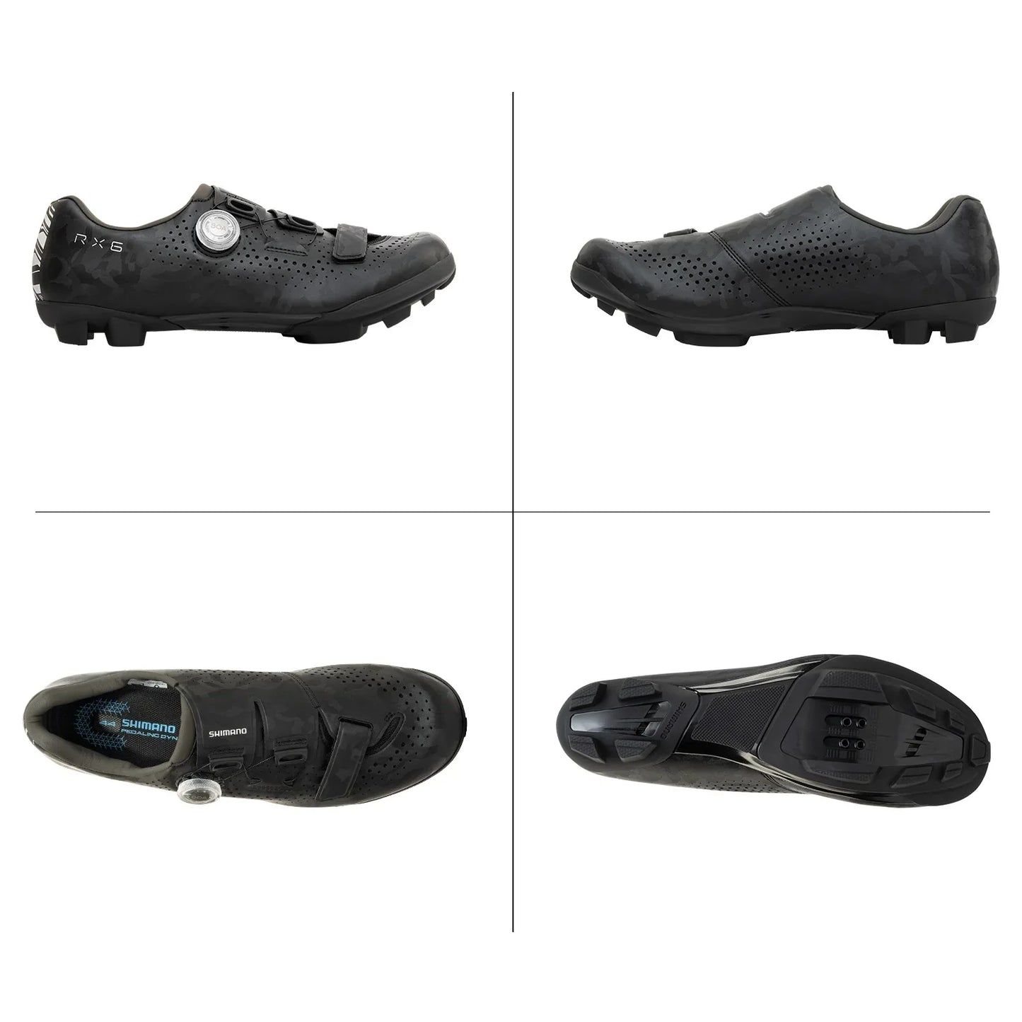 Shimano RX6E SPD Gravel Shoe - Wide - Black