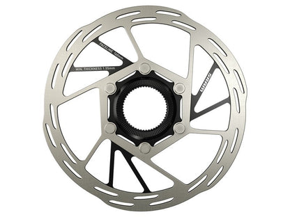 SRAM Paceline Disc Brake Rotor - CenterLock Silver - Black 160mm 