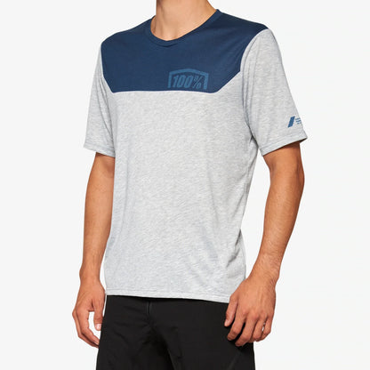 100% Airmatic Short Sleeve MTB Jersey - Black-Charcoal - 2022 Black - Charcoal Small 