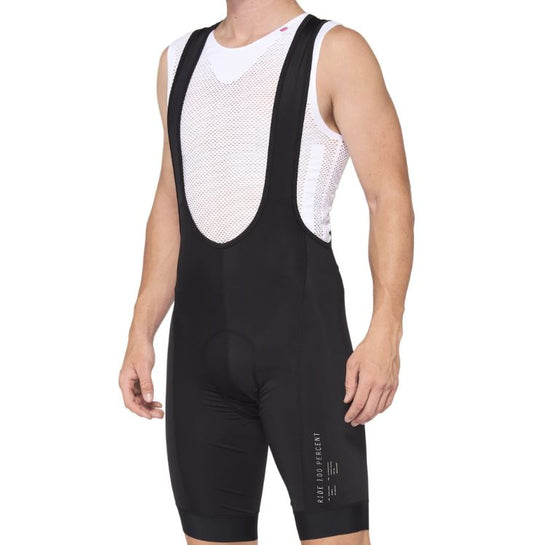 100% Exceeda Bib Short - Black-White - 2022 Black - White Small 