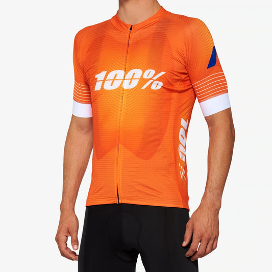 100% Exceeda Short Sleeve MTB Jersey - Orange - 2022 Orange Small 