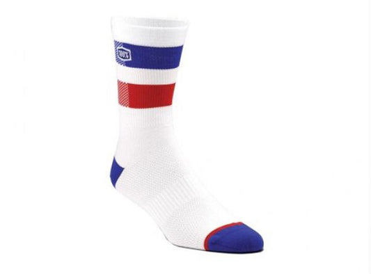 100% FLOW Performance Sock - White White Large/X-Large 
