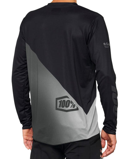 100% R-Core-X Long Sleeve MTB Jersey - Black-Gray
