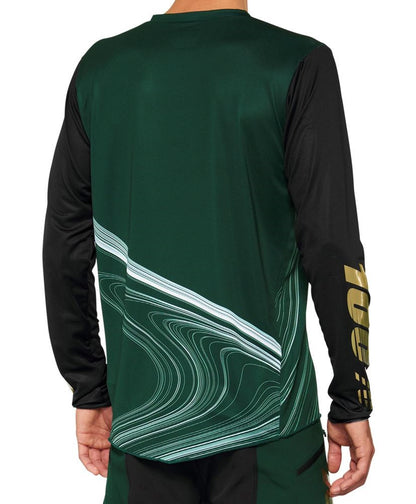 100% R-Core-X Long Sleeve MTB Jersey - Forest Green