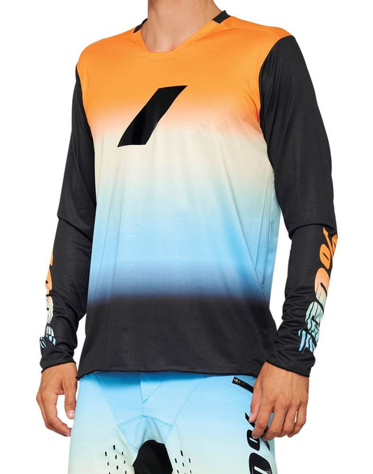 100% R-Core-X Long Sleeve MTB Jersey - Sunset - 2022 Sunset Small 