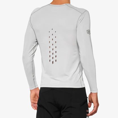 100% R-Core Concept Long Sleeve MTB Jersey - Gray