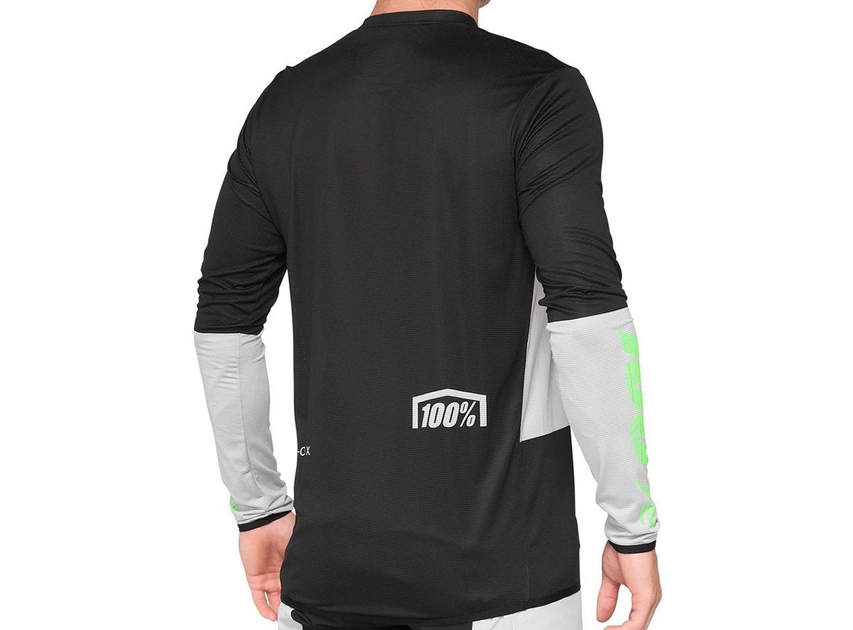 100% R-Core X Long Sleeve DH/Enduro Jersey - Vapor-Black