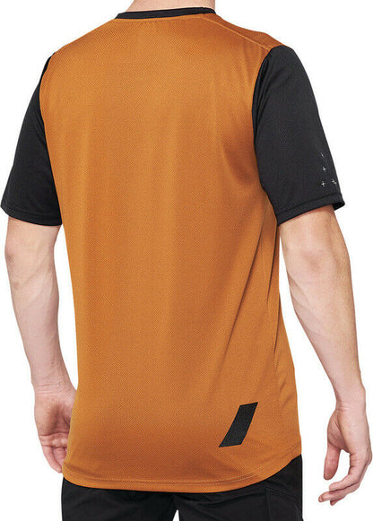100% Ridecamp Short Sleeve MTB Jersey - Terracotta-Black - 2022