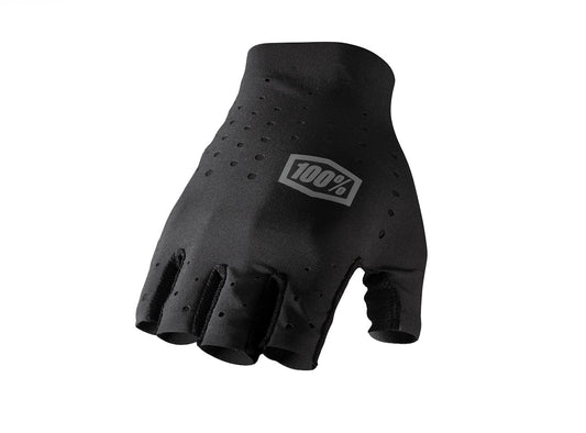 100% Sling Short Finger MTB Glove - Black Black Large 
