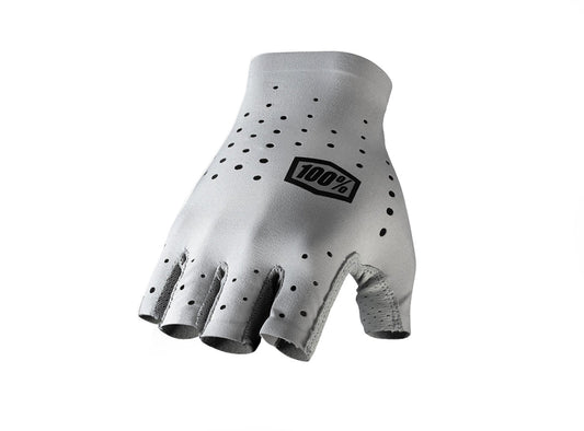 100% Sling Short Finger MTB Glove - Gray Gray Large 