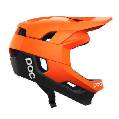POC Otocon Race MIPS Full Face Helmet - Fluorescent Orange Avip-Uranium Black Matt