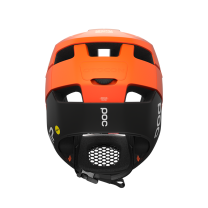 POC Otocon Race MIPS Full Face Helmet - Fluorescent Orange Avip-Uranium Black Matt