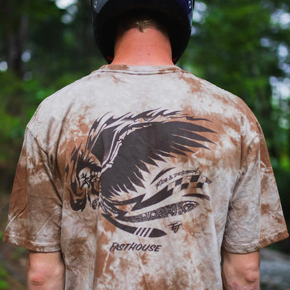 Fasthouse Emil Johansson Live and Enjoy Tee - Tie Dye Brown-White