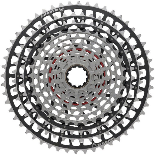 SRAM XXSL Eagle T-Type XS-1299 12 Spd MTB Cassette - Silver-Black