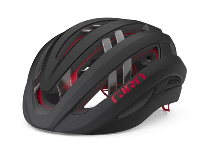 Giro Aries Spherical Road Helmet - Matt Carbon- Red