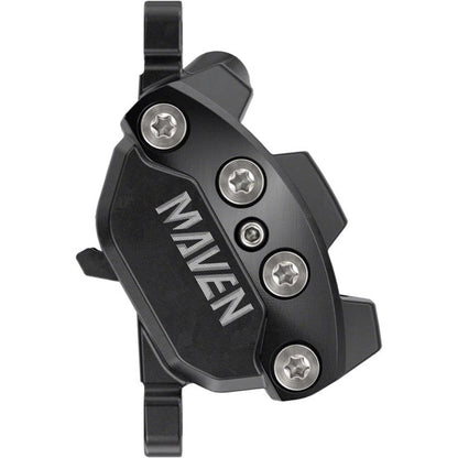 SRAM Maven Silver Stealth 4-Piston Disc Brake and Lever - Front - Black Ano
