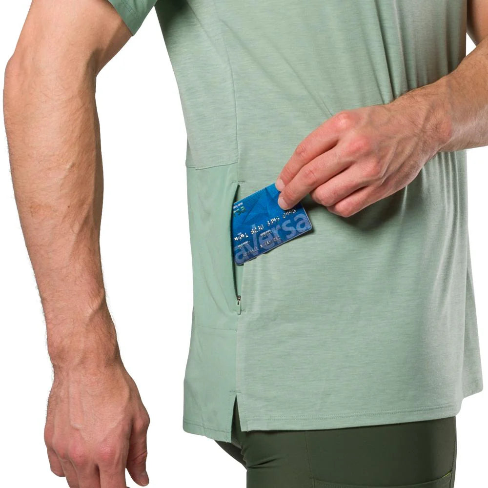 Pearl Izumi Expedition Merino Short Sleeve MTB Jersey - Green Bay