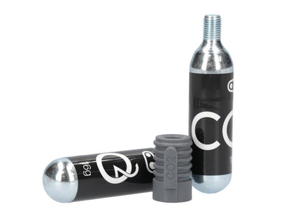 Crank Brothers CO2 Cartridges with Inflator Black - Silver 16g 