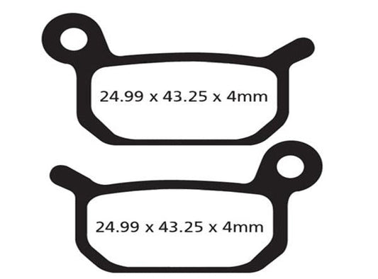 EBC Replacement Disc Pad Set - Formula B-4 Gold Sintered 