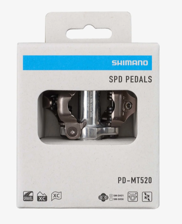 Shimano MT520 SPD MTB Pedal - Silver