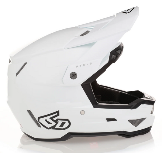 6D Helmets ATB-3 Full Face Helmet - Solid - White
