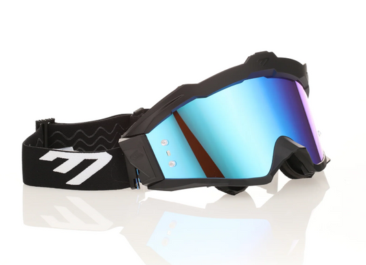 6D Helmets Max R Goggle - Black-Black - Blue Lens