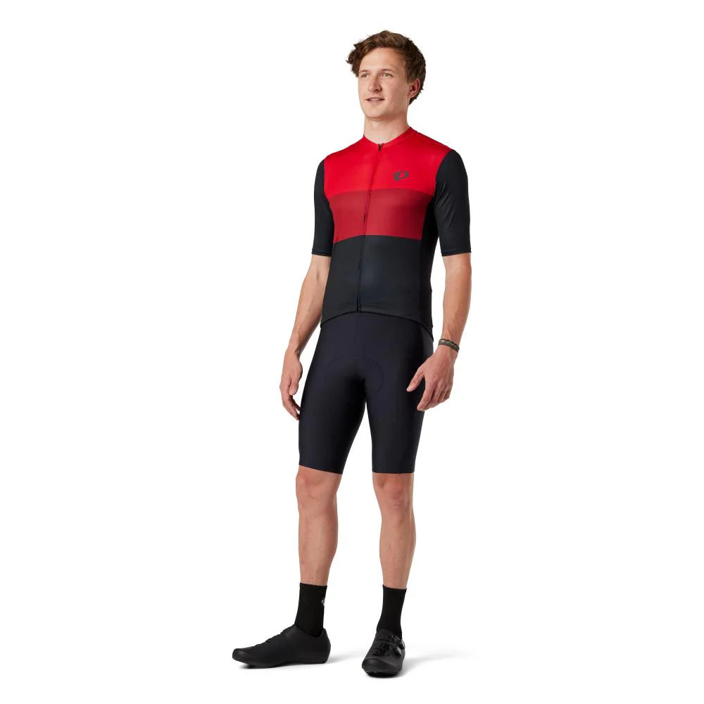 Pearl Izumi Attack Short Sleeve Road Jersey - Red Dahlia Tri Color
