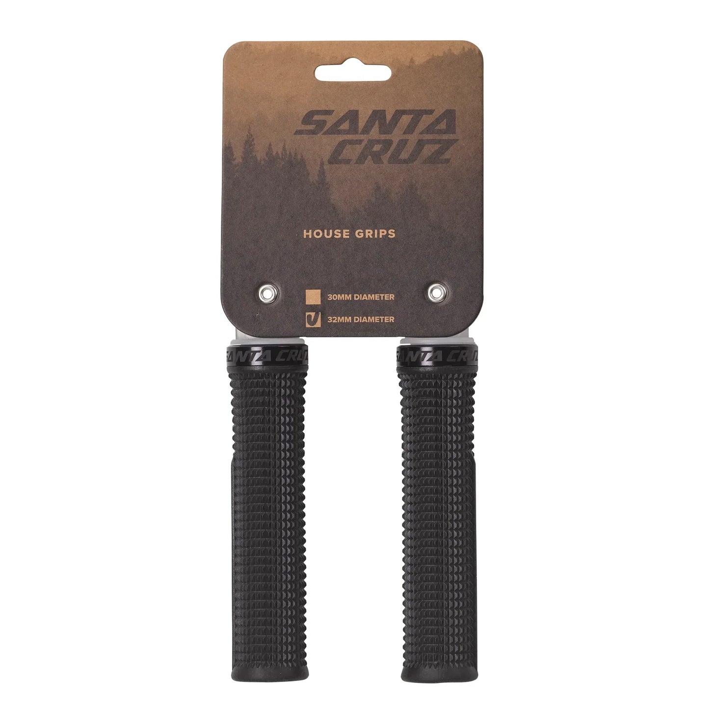 Santa Cruz House Grips - 32mm - Black Black  