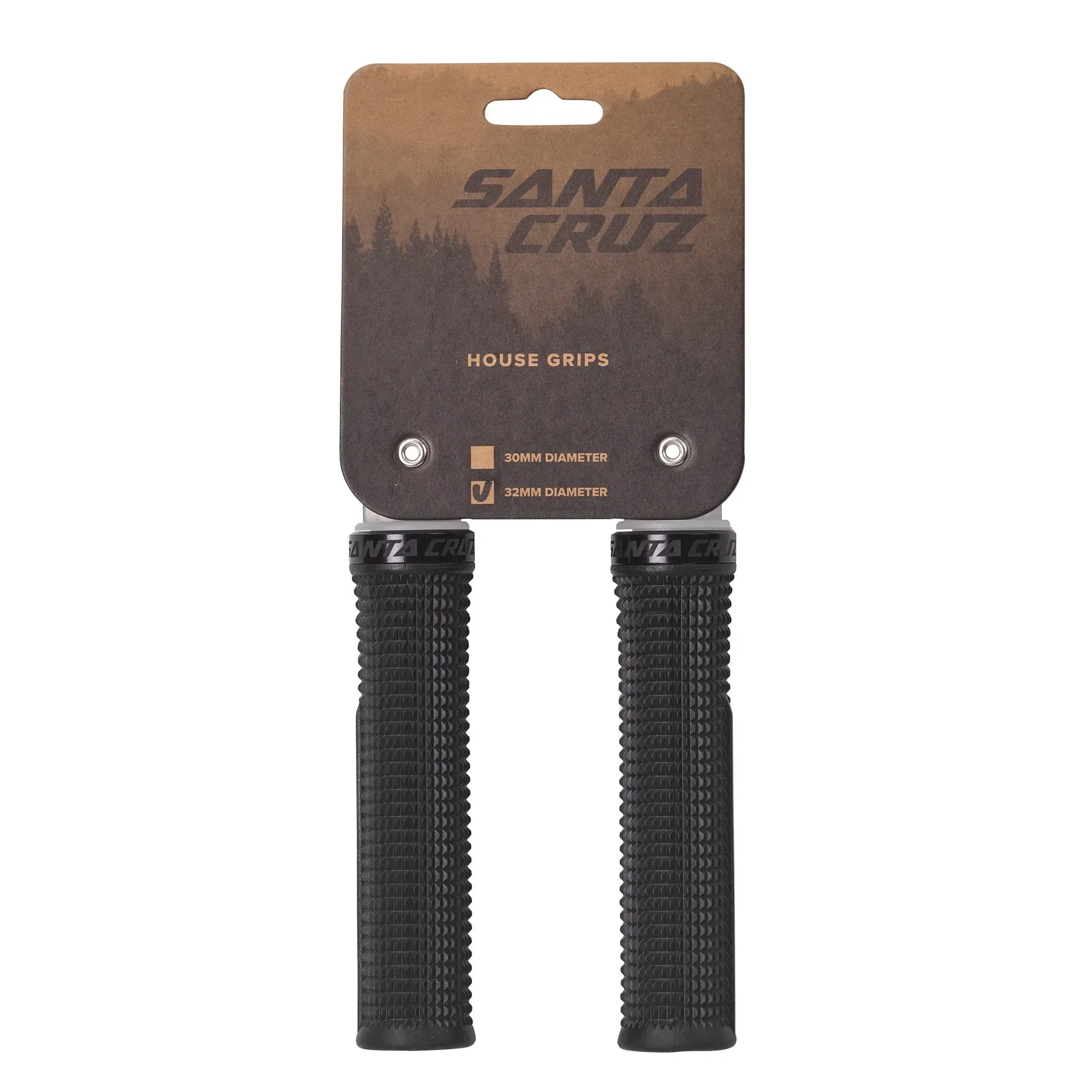Santa Cruz House Grips - 32mm - Black Black  