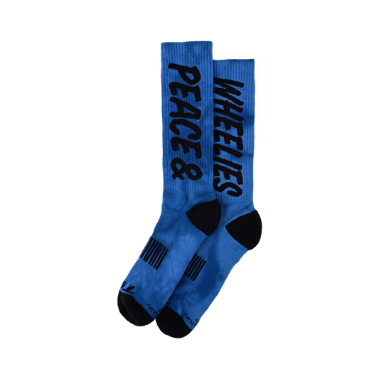 Troy Lee Designs Performance Sock - Peace & Wheelies - Cobalt