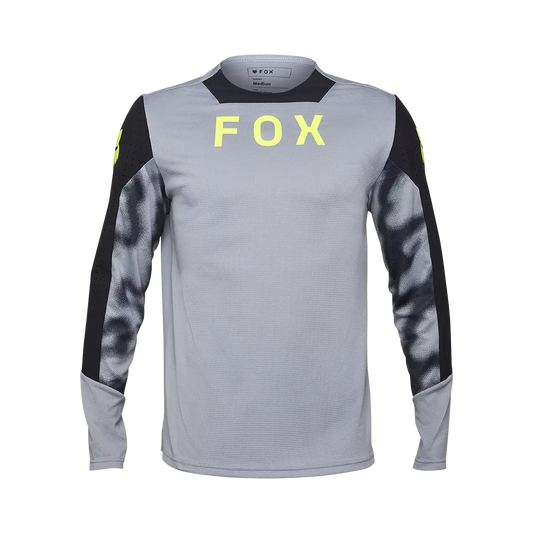 Fox Racing Defend Long Sleeve MTB Jersey - Taunt - Steel Gray