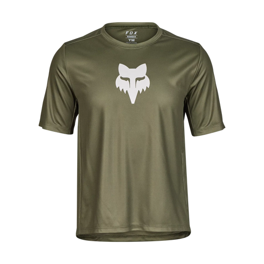 Fox Racing Ranger Short Sleeve MTB Jersey - Youth - Olive Green